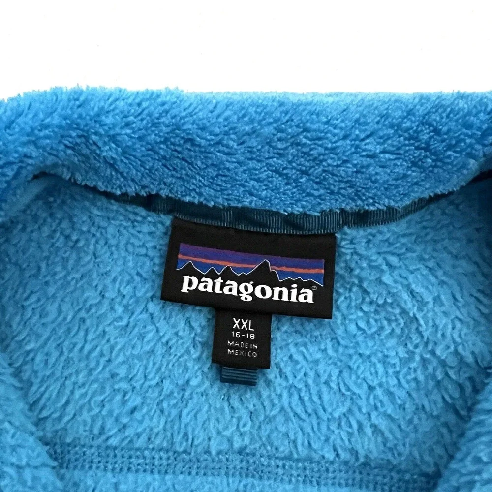 Patagonia Girl Ultramarine Electron Blue X-Dye Retool Snap T Fleece Jacket XXL